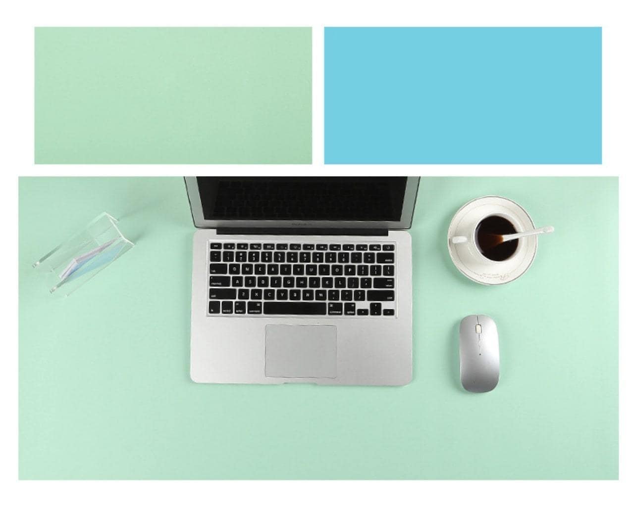 Two Color Pad 2-in-1 Dual Color Desk Pad & Wrist Rest | The PNK Stuff