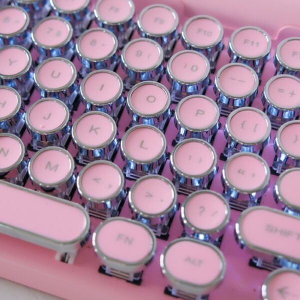 Classic Typewriter Bluetooth Keyboard with Stand Pink 5 | The PNK Stuff