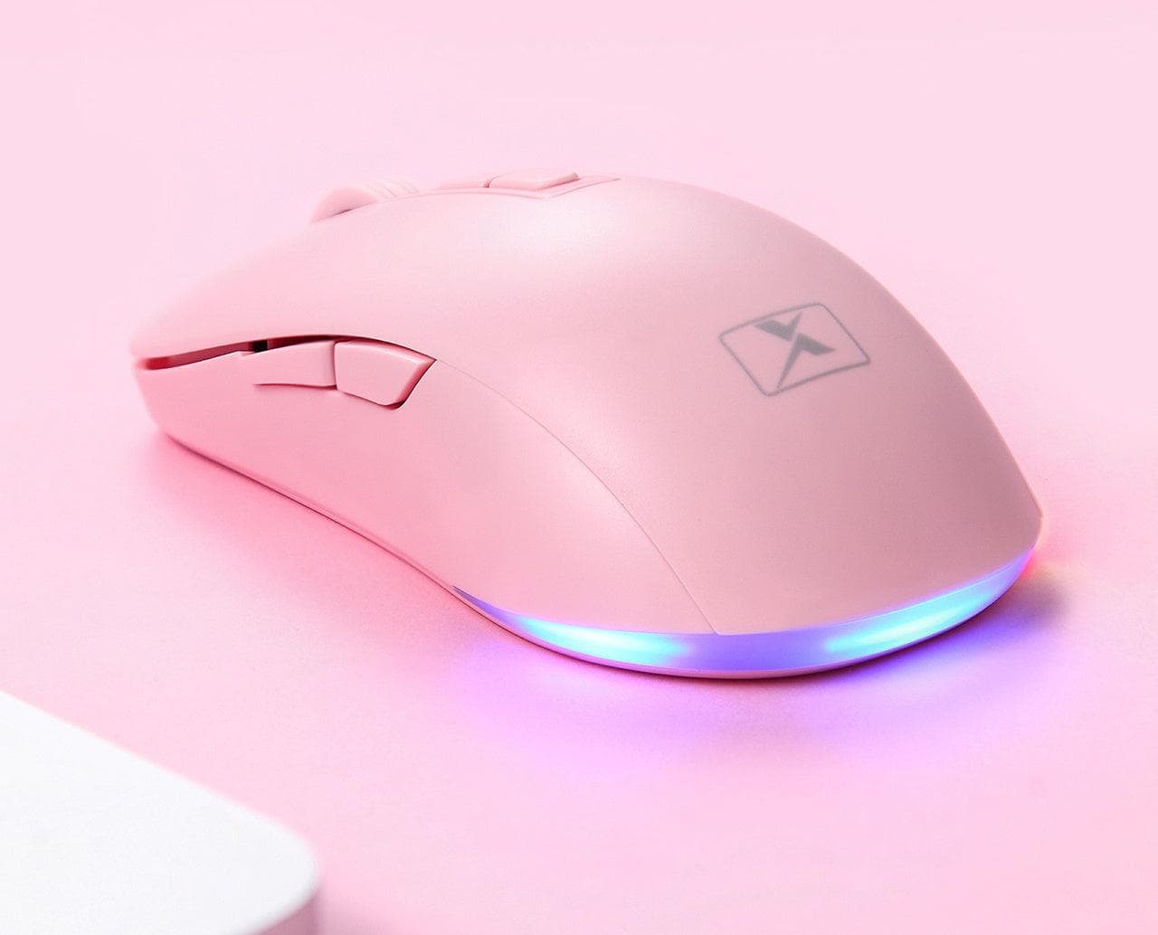 Led Clicky Pink Mouse Backlighting Bluetooth Optical Mouse 2 - Pink | The PNK Stuff