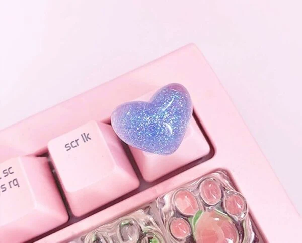 Crystal Heart Keycap - The PNK Stuff