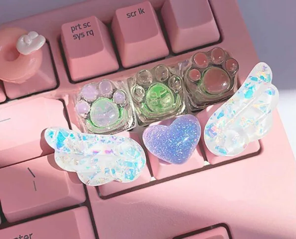 Crystal Heart Keycap - The PNK Stuff