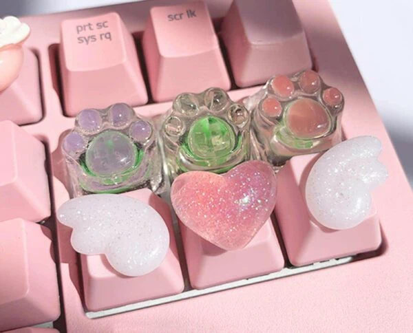 Crystal Heart Keycap - The PNK Stuff